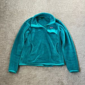 Patagonia pullover small women’s turquoise fleece